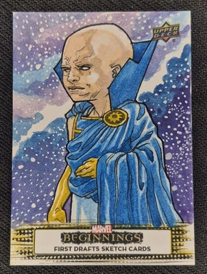 2022 Marvel Beginnings Vol.1 First Draft Sketch Card 1/1 by Leon Braggs - Image 1 of 2