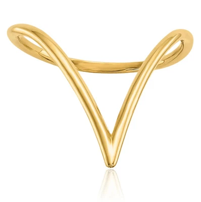 Anillo Chevron de oro amarillo macizo de 14K Foto 1 de 4