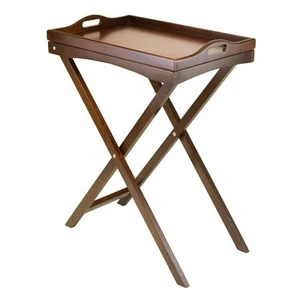 94422 Folding Butler Tray Table, Antique Walnut - Picture 1 of 9
