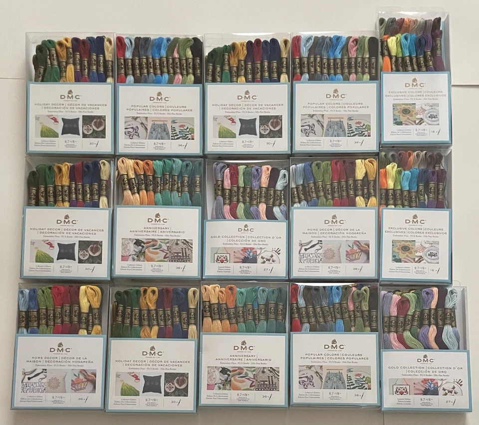 Hilo de bordar DMC - Lote de 15 cajas / 458 piezas - Nuevo Foto 1 de 1