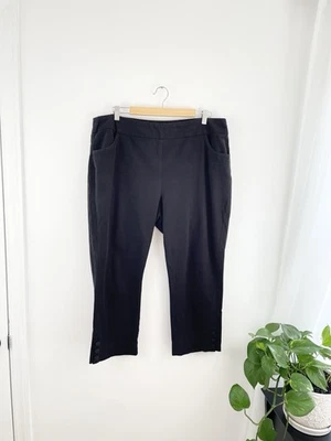 Soft Surroundings 1X Black Stretch Pull On Cropped Capris Women’s Plus 1X - Image 1 of 4