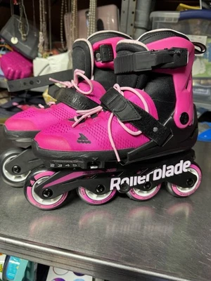 Patín en línea Rollerblade MICROBLADE G Fitness - Rosa ajustable desde la talla 2-5 Foto 1 de 4