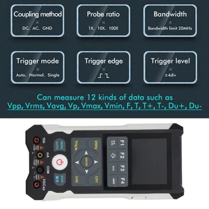 3 In 1 Oscilloscope Multimeter 2.8in Color LCD 80MHz Dual Channel Oscilloscope - Picture 1 of 12