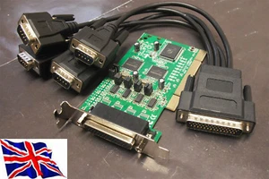 Tarjeta de 4 puertos serie PCI RS422 RS485 16C1050 perfil bajo - Imagen 1 de 1