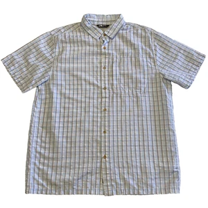 The North Face Mens Blue Large Short Sleeve Button Camp Shirt - Picture 1 of 8
