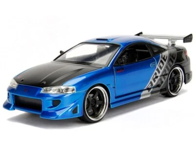 Mitsubishi Eclipse 1995 "Novia" 1:24 azul con capó negro modelo de Jada 99103-6E1 Foto 1 de 4
