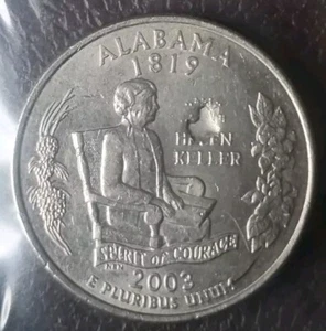 2003 D Alabama State Quarter Malformed Planchet Or Strike Through? Error - Picture 1 of 8