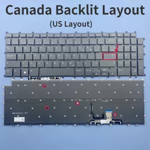 Canada(US Layout) Backlit Keyboard For LG 17ZD90Q 17Z90Q-G 17Z90Q-K 17Z90Q-R - Picture 1 of 3
