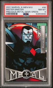 2021 UD Marvel X-Men Metal - Mister Sinister - Precious Metal Gems PMG GREEN /10 - Picture 1 of 2