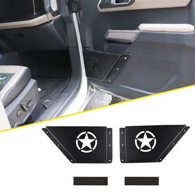 For ford Bronco 21+ Black Aluminum Front Door Storage Box Insert Organizer Case Foto 1 de 4