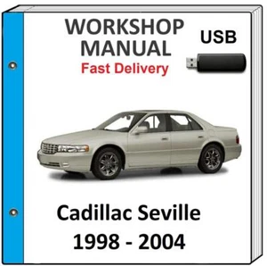 CADILLAC SEVILLE 1998 1999 2000 2001 2002 SERVICE REPAIR WORKSHOP MANUAL USB - Picture 1 of 1