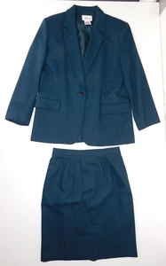 Worthington Womens Suit Jacket and Skirt Size 12 100% Wool - Picture 1 of 20