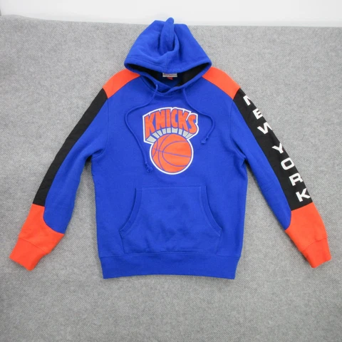 Mitchell & Ness Mens Hoodie Small New York Knicks Hardwood Classics Cover