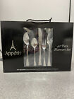 Appetit 40 Pc Flatware Set Service For 8 Stainless Steel W/ Box Carrying Case
