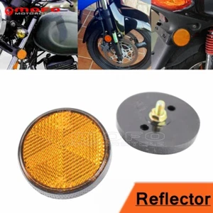 2x Universal Motorcycle Reflectors Bolt-on Reflective Safety For Trailer Car ATV - Picture 1 of 7