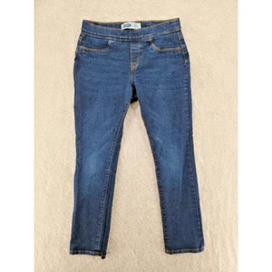 Old Navy Pull on Skinny Jeans Stretch Dark Wash Pocket size 10-12 - Picture 1 of 8