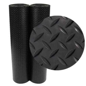 Home Gym Floor Mat Diamond Plate Rubber Roll Runner 4' x 15' Non-Slip Waterproof - Picture 1 of 9