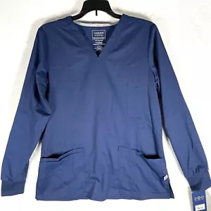 Cherokee Women Scrubs Top Workwear Professionals V-Neck Navy Size S Authentic - Picture 1 of 9