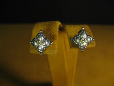 PENDIENTES BARBARA BIXBY FLOR DE LOTO TOPACIO PIEDRAS PRECIOSAS SS ORO 18K Regalo Foto 1 de 3