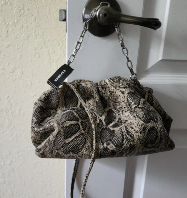 NUEVO CON ETIQUETAS EXPRESS Bolso Phython Estampado Serpiente Cartera Bolso de Hombro Holgado Bolsa ¡IMPRESIONANTE! Foto 1 de 4