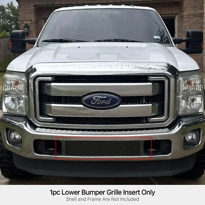 Se adapta a Ford F-250/350/450 SD 2011-2016 sin marco parachoques rejilla de malla negra Foto 1 de 4