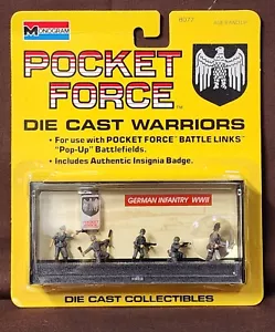 1990 Monogram Pocket Force Die Cast Warriors German Infantry WWII 8077 NOC - Picture 1 of 10