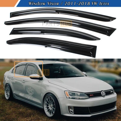 Para VW Jetta MK6 JDM 2011-2018 3D Ondulado Estilo Mugen Viseras de Ventana Protectores de Lluvia Foto 1 de 4