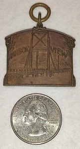 Vintage 1922 Harbor View -3 Legend Race Boys Keychain Ribbon Metal Award Emblem - Picture 1 of 6