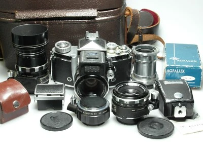 Exakta Varex IIb + Tele-Xenar 135 F3.5 + Xenon 50 F1.9 + Curtagon 35/2.8 Nfa-SET - Bild 1 von 4