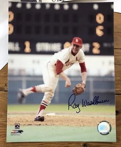 RAY WASHBURN AUTOGRAPHED SIGNED AUTO BASEBALL PHOTO 8x10 HP PRINT CARDINALS - Picture 1 of 1