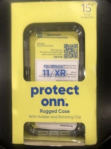Menge 2 onn, robuste Hülle und Clip; iPhone 11/xr, transparent - Bild 1 von 2
