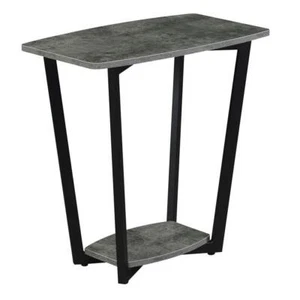 Convenience Concepts End Table Cement/Black 23.75" Rectangle Shelf Modern Design - Picture 1 of 6