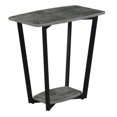 Convenience Concepts End Table Cement/Black 23.75" Rectangle Shelf Modern Design - Image 1 of 4