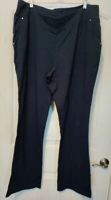 Pantalón 38x34 Sport Savvy French Terry Bootcut Cintura Ancha Azul Marino 1X ALTO 568041 Foto 1 de 4