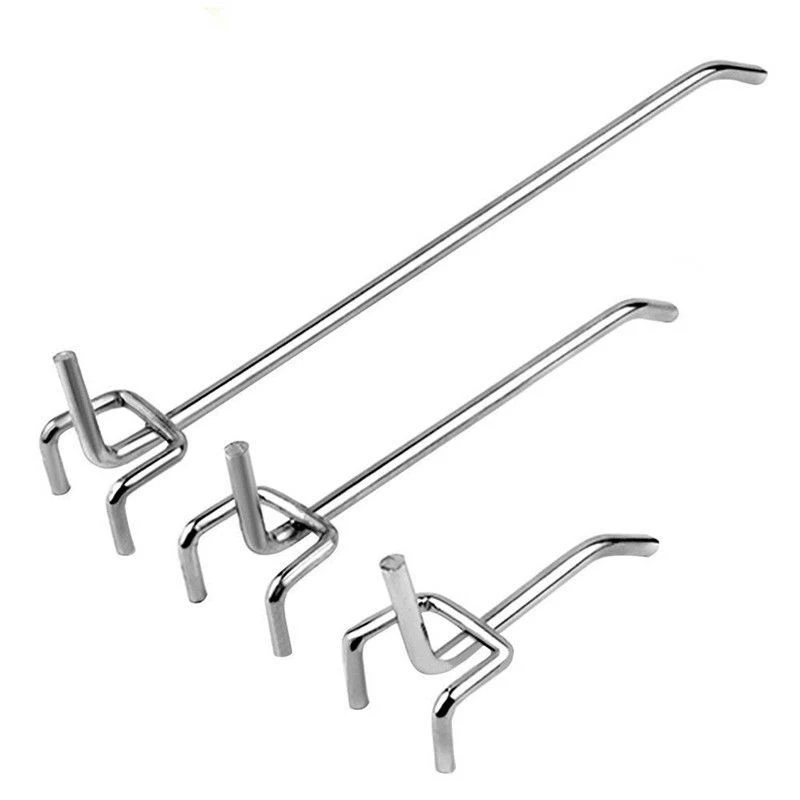 25pcs Peg Board Hooks Workshop Garage Pegboard Hanging Tool Storage Display 8" - Image 1 of 4