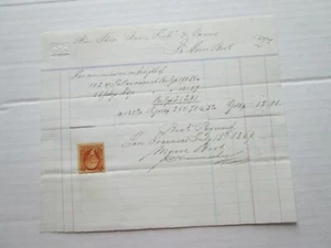 ONE (1) SHIP "ANNIE FISH", 1869 BILL, COMMISSION ON FREIGHT, MOORE BROTHERS - Picture 1 of 3