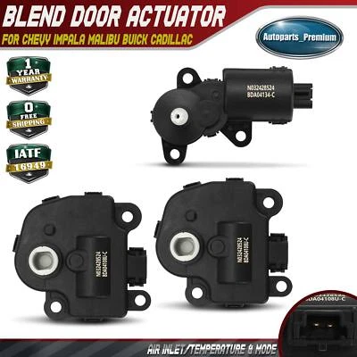 3pcs Air Inlet & Temperature & Mode Blend Door Actuator for Chevy Impala Malibu - Image 1 of 4