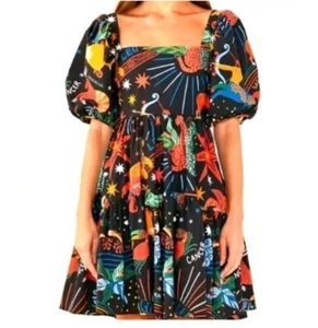 XL Farm Rio Zodiac Minidress - Picture 1 of 8