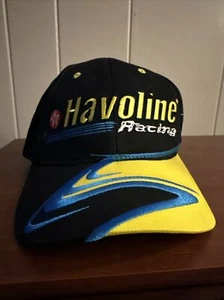 Vintage Kudzu  28 Havoline Nascar Texaco Snapback Black/ Yellow/ Blue - Picture 1 of 3