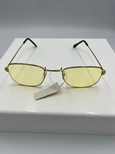 Gold Colored Sunglasses With Yellow Lenses UV 400 - Picture 1 of 7