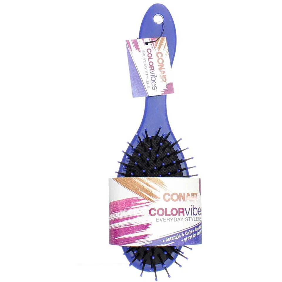 4 Pack Conair ColorVibes Cushion Hair Brush, Purple - Image 1 of 1