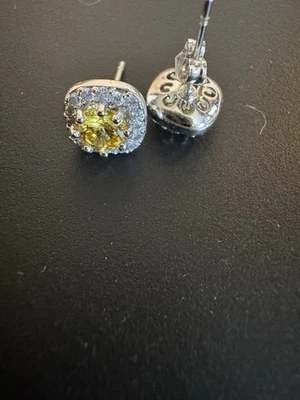 Yellow Citrine Earrings Sterling Silver - Image 1 of 3