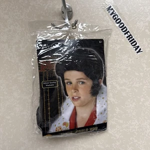 Peluca Disfraz Infantil Rubíes Elvis Presley Niños, Negra 6+ Edad - Imagen 1 de 4