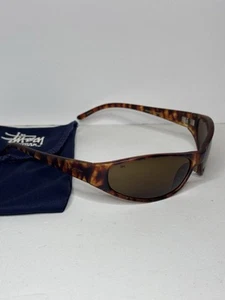 Rare Vintage 1990's STUSSY "Pinto" Brown Tortoise Frame Brown Lenses Sunglasses - Picture 1 of 11