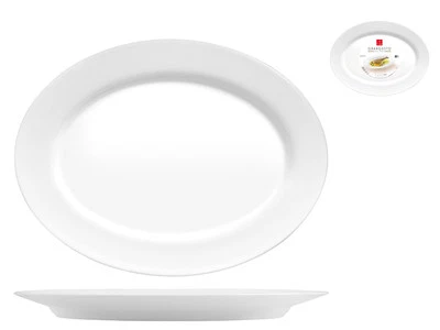 Piatto In Vetro Opale Bianco Grangusto Pesce Cm36 Foto 1 de 4