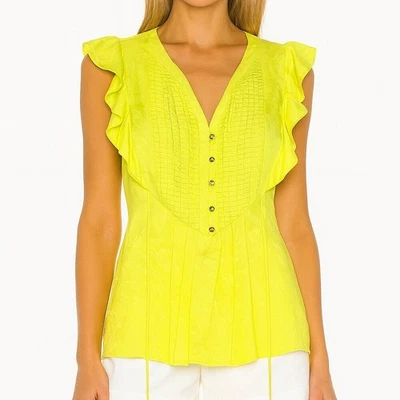 Blusa de seda amarilla Matthew Williamson 8 Foto 1 de 4