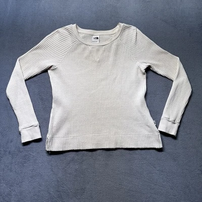 Camisa térmica The North Face para mujer manga larga XS marfil tejido gofre informal Foto 1 de 4
