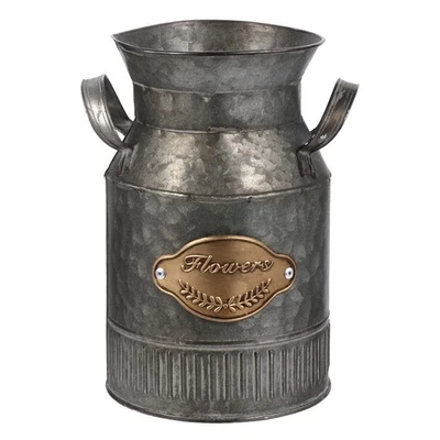  2 stücke Antike Eisen Blumentopf Blumen Lagerung Eimer mit Griffen Hause - Bild 1 von 4