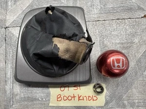 🔰❗️2006➖11 Honda Civic Si Console Shifter Trim Shift Boot Leather❗️with Knob❗️ - Picture 1 of 9