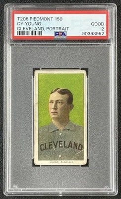 CY YOUNG PSA 2 1909-11 T206 PIEDMONT 150 CLEVELAND GREEN PORTRAIT - Image 1 of 2